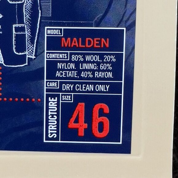 Structure Grid Sport Jacket Mens Sz 46 Brown Wool Blend 3 Button Blazer - Picture 11 of 16